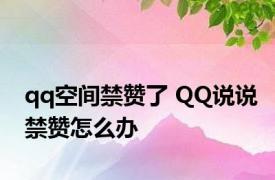 qq空间禁赞了 QQ说说禁赞怎么办