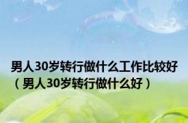 男人30岁转行做什么工作比较好（男人30岁转行做什么好）