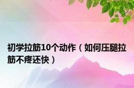 初学拉筋10个动作（如何压腿拉筋不疼还快）