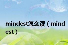 mindest怎么读（mindest）