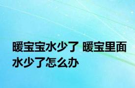 暖宝宝水少了 暖宝里面水少了怎么办