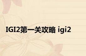 IGI2第一关攻略 igi2 