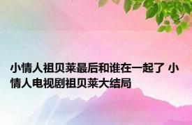 小情人祖贝莱最后和谁在一起了 小情人电视剧祖贝莱大结局