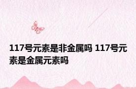 117号元素是非金属吗 117号元素是金属元素吗