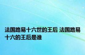 法国路易十六世的王后 法国路易十六的王后是谁