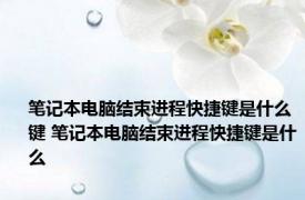 笔记本电脑结束进程快捷键是什么键 笔记本电脑结束进程快捷键是什么