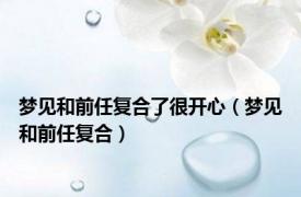 梦见和前任复合了很开心（梦见和前任复合）