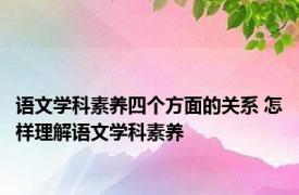 语文学科素养四个方面的关系 怎样理解语文学科素养