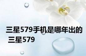 三星579手机是哪年出的 三星579 