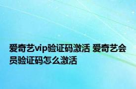 爱奇艺vip验证码激活 爱奇艺会员验证码怎么激活