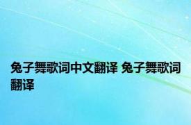 兔子舞歌词中文翻译 兔子舞歌词翻译 