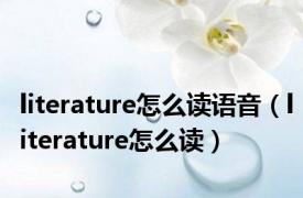 literature怎么读语音（literature怎么读）