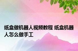 纸盒做机器人视频教程 纸盒机器人怎么做手工