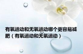 有氧运动和无氧运动哪个更容易减肥（有氧运动和无氧运动）