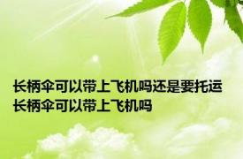 长柄伞可以带上飞机吗还是要托运 长柄伞可以带上飞机吗