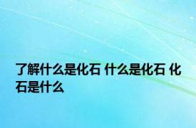 了解什么是化石 什么是化石 化石是什么