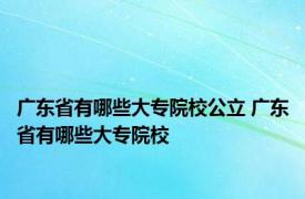 广东省有哪些大专院校公立 广东省有哪些大专院校