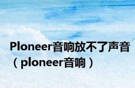 Ploneer音响放不了声音（ploneer音响）