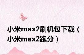 小米max2刷机包下载（小米max2跑分）