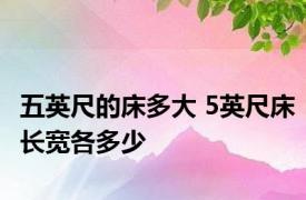 五英尺的床多大 5英尺床长宽各多少