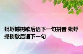 蚍蜉撼树歇后语下一句拼音 蚍蜉撼树歇后语下一句