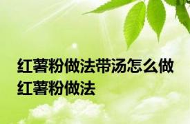 红薯粉做法带汤怎么做 红薯粉做法