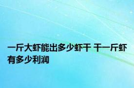 一斤大虾能出多少虾干 干一斤虾有多少利润