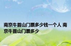 南京牛首山门票多少钱一个人 南京牛首山门票多少