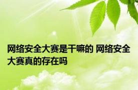 网络安全大赛是干嘛的 网络安全大赛真的存在吗