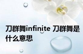 刀群舞infinite 刀群舞是什么意思