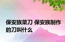 保安族菜刀 保安族制作的刀叫什么