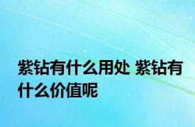 紫钻有什么用处 紫钻有什么价值呢