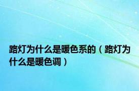 路灯为什么是暖色系的（路灯为什么是暖色调）