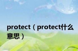 protect（protect什么意思）