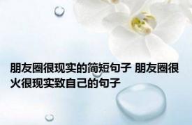 朋友圈很现实的简短句子 朋友圈很火很现实致自己的句子