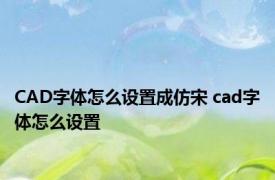 CAD字体怎么设置成仿宋 cad字体怎么设置