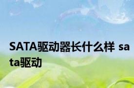 SATA驱动器长什么样 sata驱动 