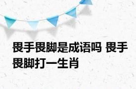 畏手畏脚是成语吗 畏手畏脚打一生肖