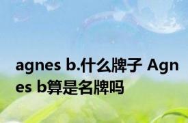 agnes b.什么牌子 Agnes b算是名牌吗