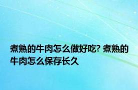 煮熟的牛肉怎么做好吃? 煮熟的牛肉怎么保存长久