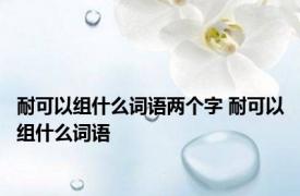 耐可以组什么词语两个字 耐可以组什么词语