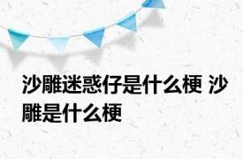 沙雕迷惑仔是什么梗 沙雕是什么梗