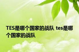 TES是哪个国家的战队 tes是哪个国家的战队