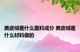 麂皮绒是什么面料成分 麂皮绒是什么材料做的