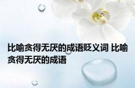 比喻贪得无厌的成语贬义词 比喻贪得无厌的成语