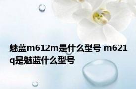 魅蓝m612m是什么型号 m621q是魅蓝什么型号