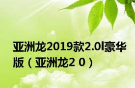 亚洲龙2019款2.0l豪华版（亚洲龙2 0）