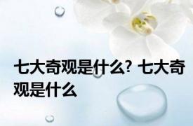 七大奇观是什么? 七大奇观是什么