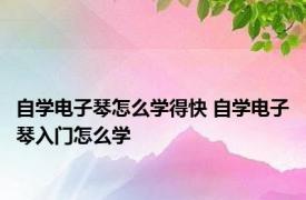 自学电子琴怎么学得快 自学电子琴入门怎么学