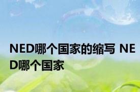 NED哪个国家的缩写 NED哪个国家